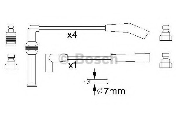 BOSCH 0 986 356 751 Ignition Cable Kit
